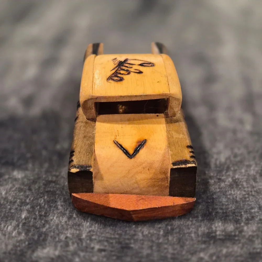 Handmade Wooden Cuba Classic Car Model Vintage Havana Souvenir Folk Art 4 Inch